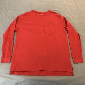 Craftsman Shirt Mens XL Red Long Sleeve Pocket Workwear Tee Tagless T-Shirt